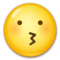 Kissing Face emoji on LG